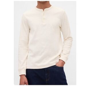Gap Men’s L Double Knit Henley T-shirt NWT